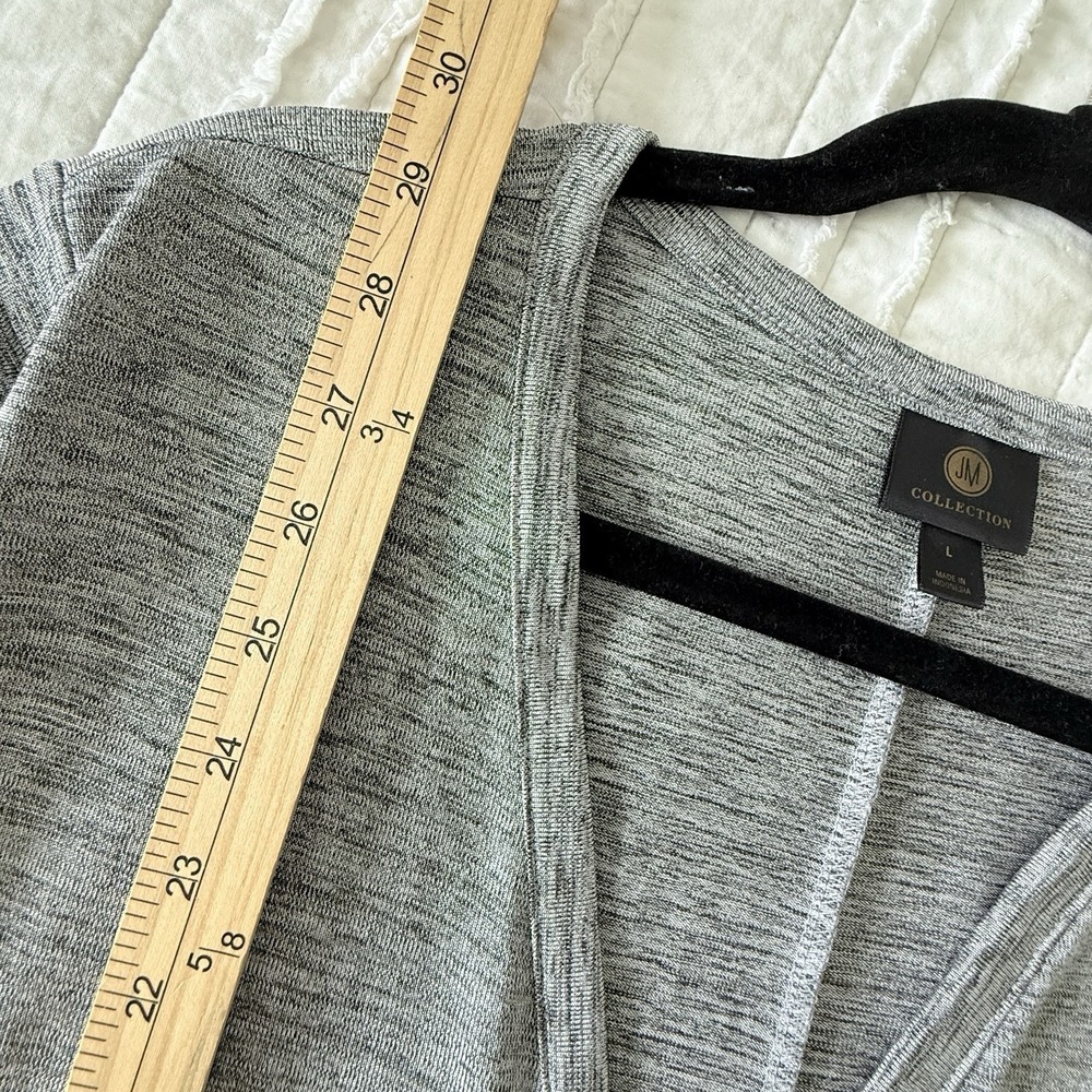 JM collection Cardigan Woman L Travel Stretch Career minimalist Normcore - Picture 9 of 10